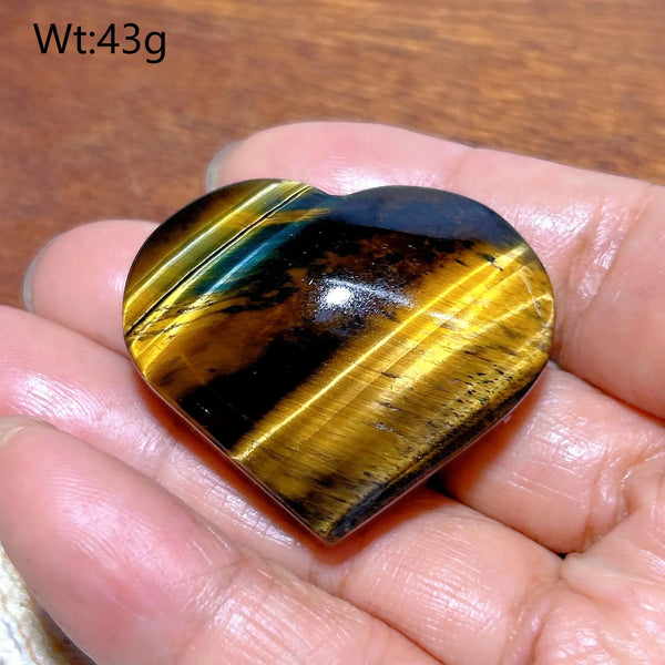 Yellow Blue Tiger Eye Heart-ToShay.org