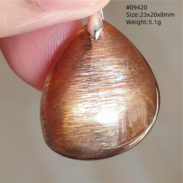 Black Moonstone Sunstone Pendant-ToShay.org
