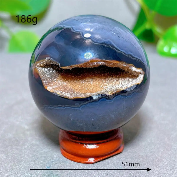 Grey Agate Cluster Ball-ToShay.org