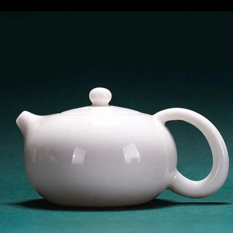 White Porcelain Teapot-ToShay.org