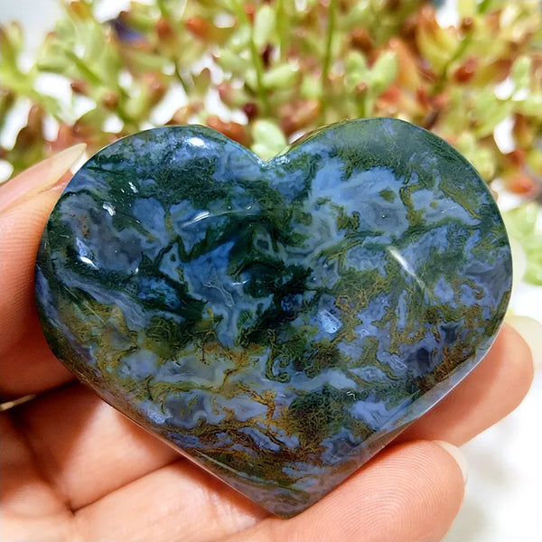 Green Moss Agate Heart-ToShay.org