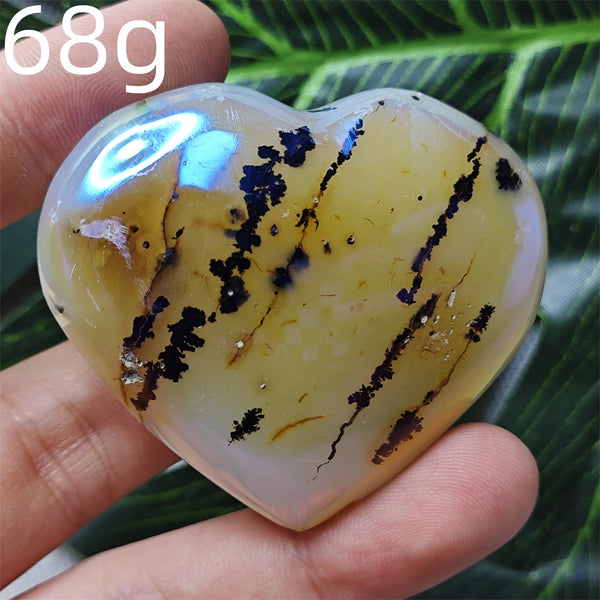 Yellow Tree Agate Heart-ToShay.org