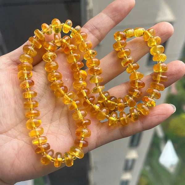 Yellow Amber Necklace-ToShay.org