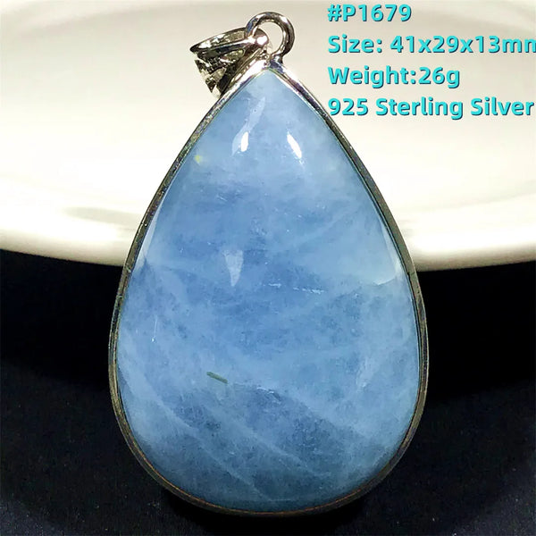Blue Aquamarine Pendent-ToShay.org