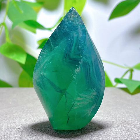 Green Fluorite Flame Stone-ToShay.org