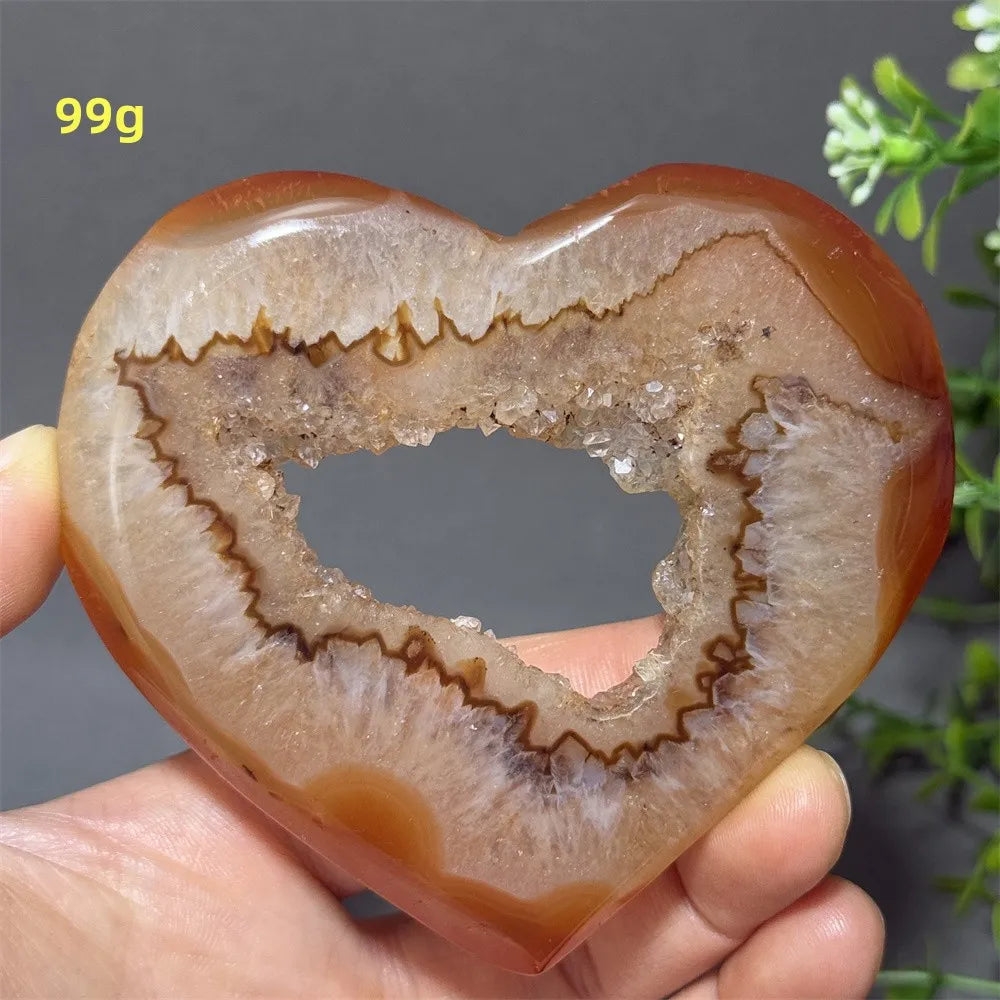 Red Agate Geode Heart-ToShay.org