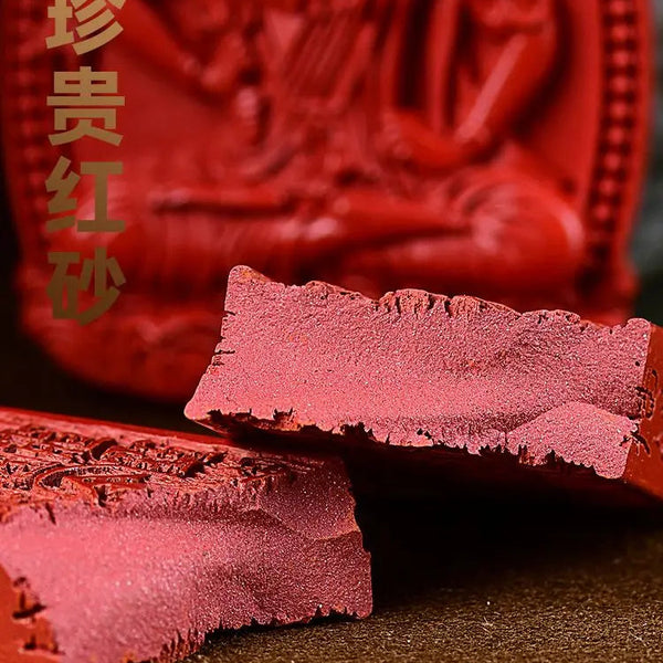 Red Cinnabar Buddha Pendant-ToShay.org