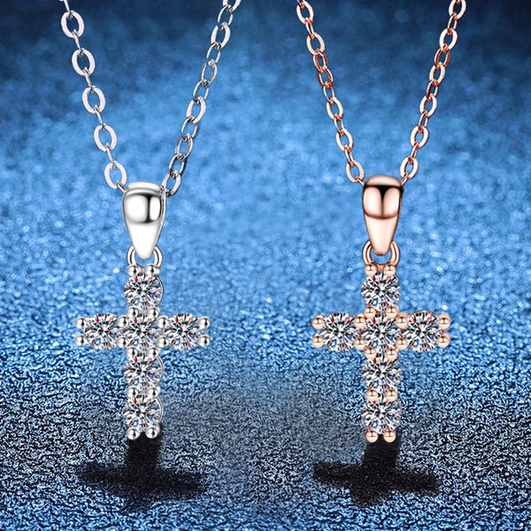 Gold Diamond Cross Necklace-ToShay.org