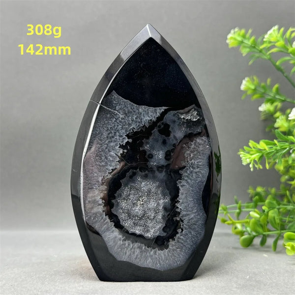 Black Onyx Geode Torch-ToShay.org