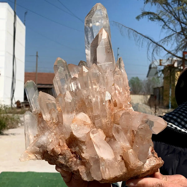 White Quartz Crystal Cluster-ToShay.org