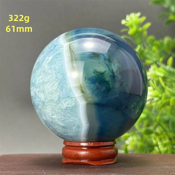 Blue Agate Ball-ToShay.org
