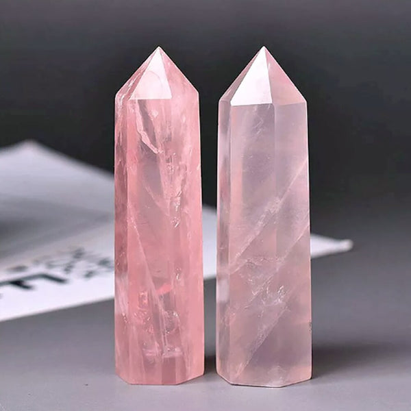 Pink Rose Quartz Crystal Point-ToShay.org