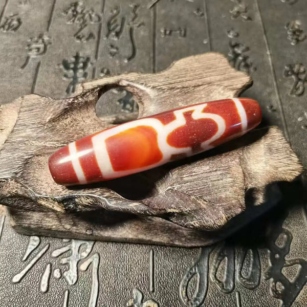 Tibetan Agate Eyes Dzi Bead-ToShay.org