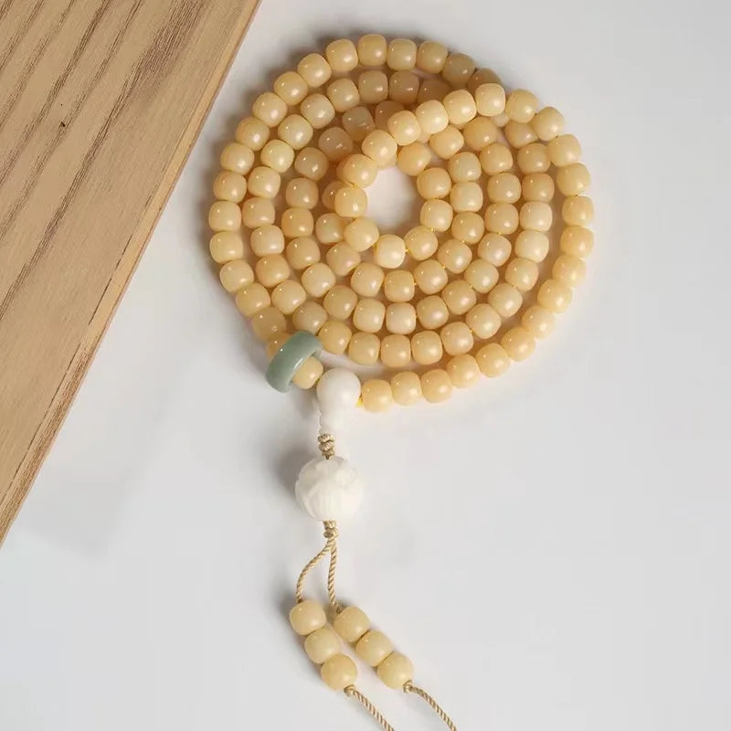 Yellow Bodhi Root Beads-ToShay.org