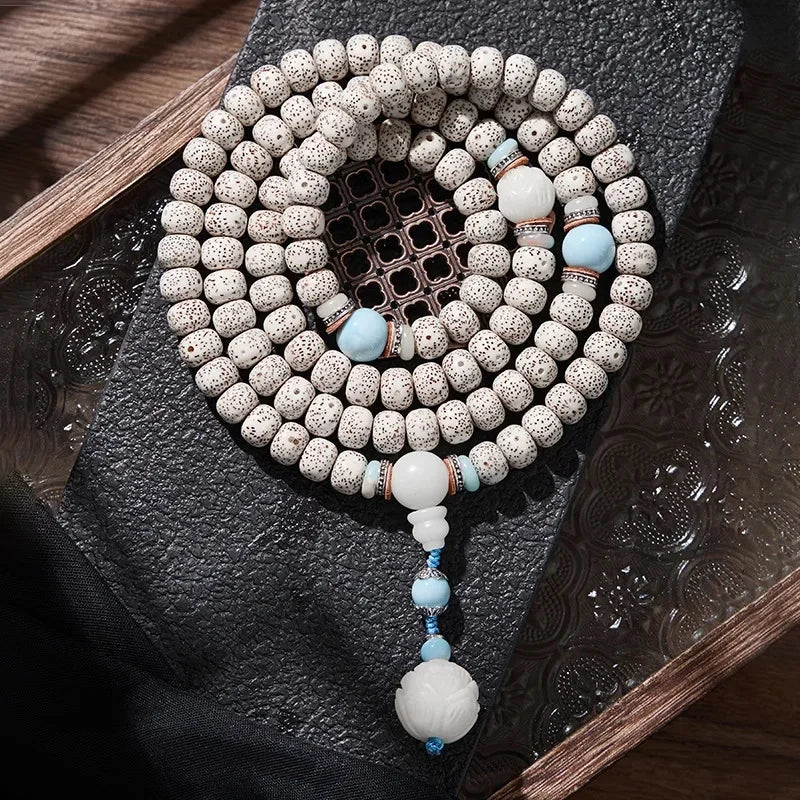 White Buddha Seed Bracelet-ToShay.org