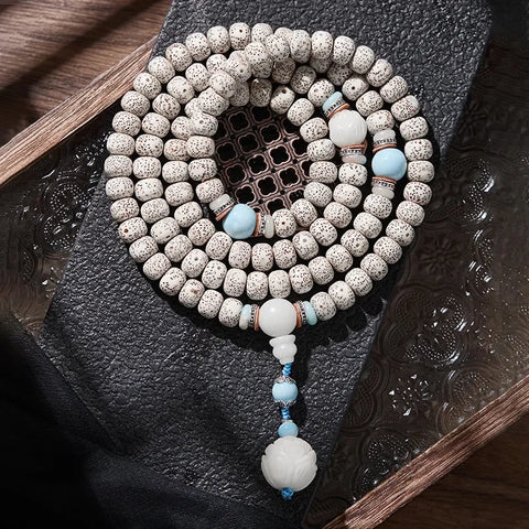 White Buddha Seed Bracelet-ToShay.org