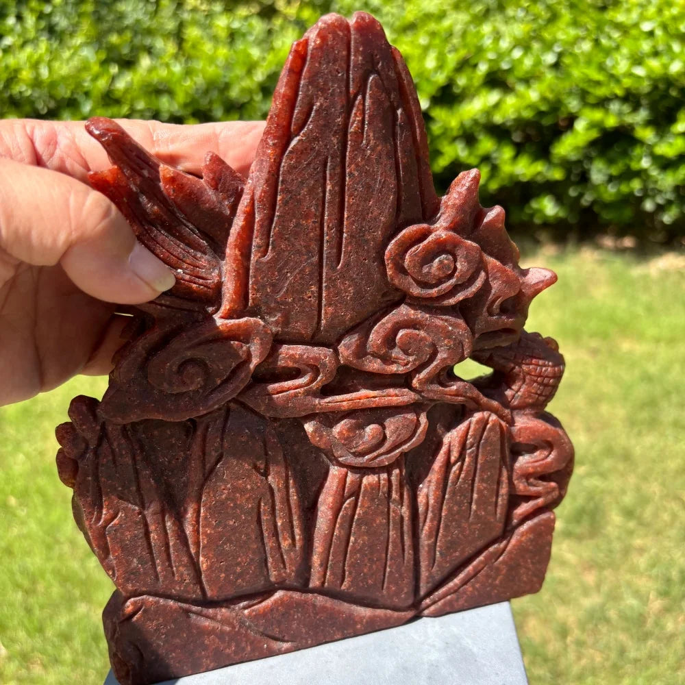 Red Strawberry Quartz Dragon-ToShay.org
