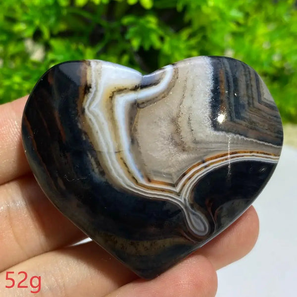 Black Agate Geode Heart-ToShay.org