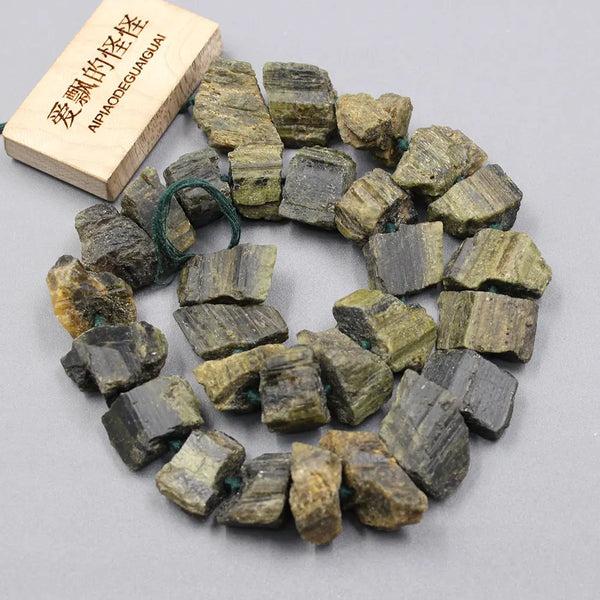Green Tourmaline Nuggets Beads-ToShay.org