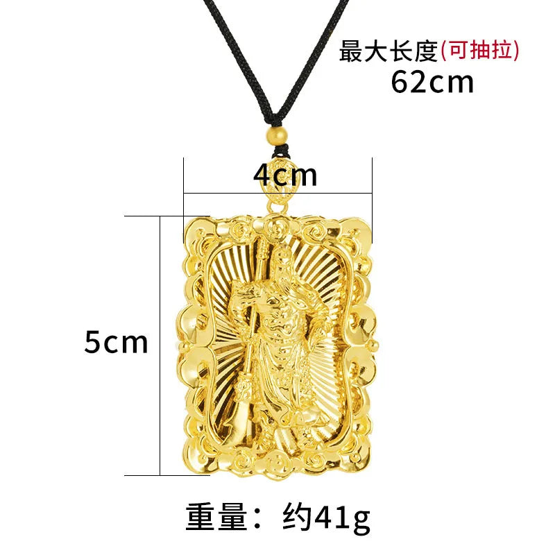 Gold Guan Yu Pendant-ToShay.org