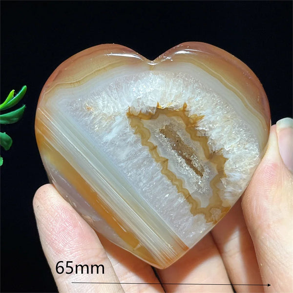 Orange Carnelian Druzy Agate Heart-ToShay.org