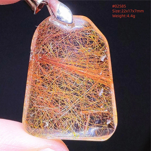 Gold Rutilated Quartz Pendant-ToShay.org
