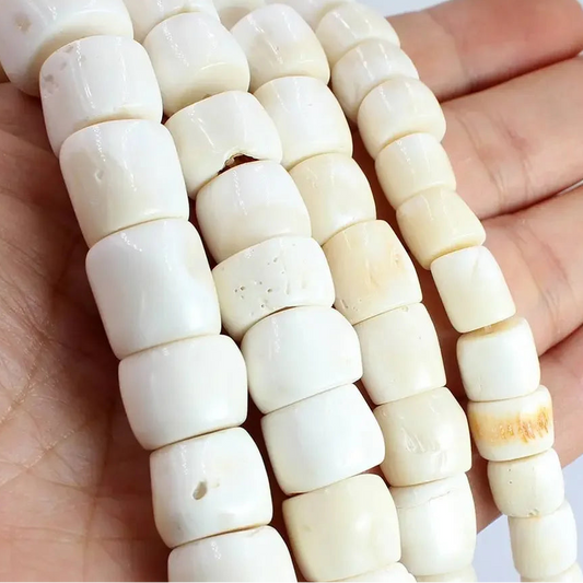 White Coral Rondelle Beads-ToShay.org