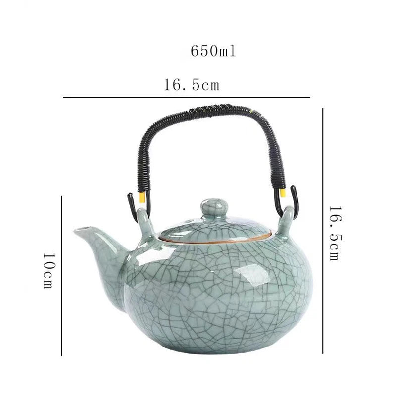 Glazed Ceramic Beam Teapot-ToShay.org