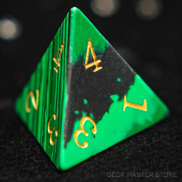 Green Malachite Platonic Solid Dice-ToShay.org