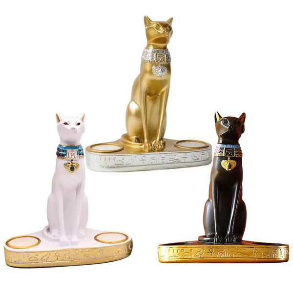 Egyptian Cat Candle Holder-ToShay.org