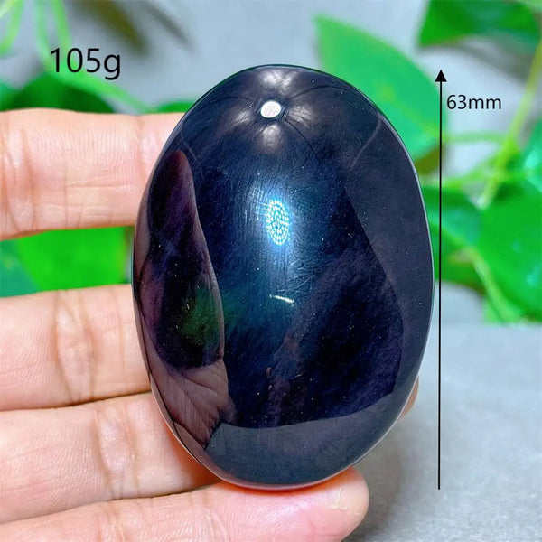 Rainbow Obsidian Palm Stone-ToShay.org