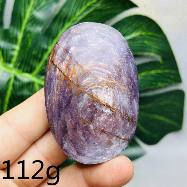 Purple Mica Crystal Palm Stone-ToShay.org