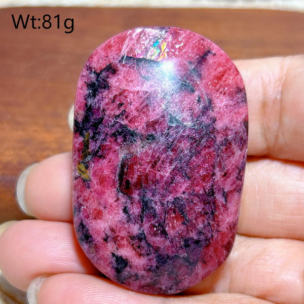 Pink Rhodonite Palm Stone-ToShay.org
