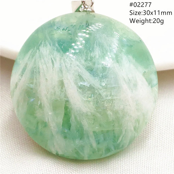 Green Feather Fluorite Pendant-ToShay.org