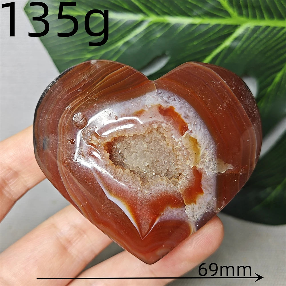 Red Agate Geode Heart-ToShay.org
