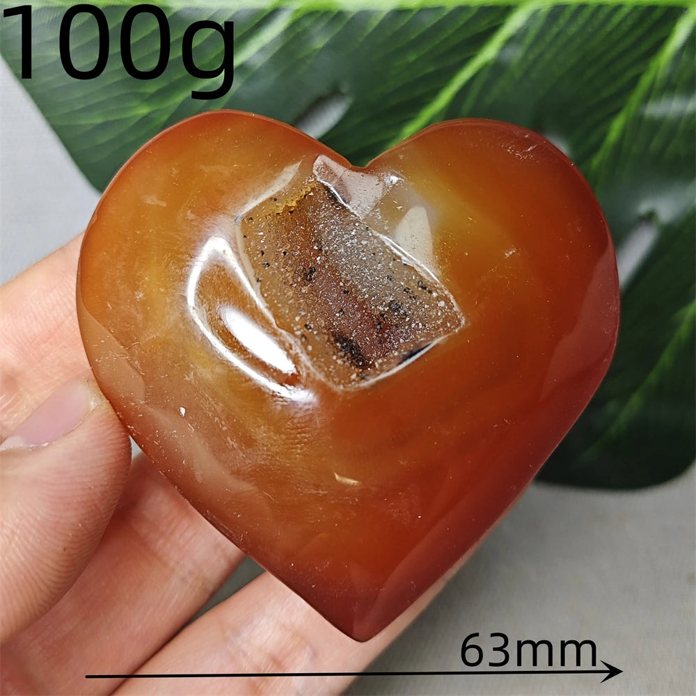 Red Agate Geode Heart-ToShay.org