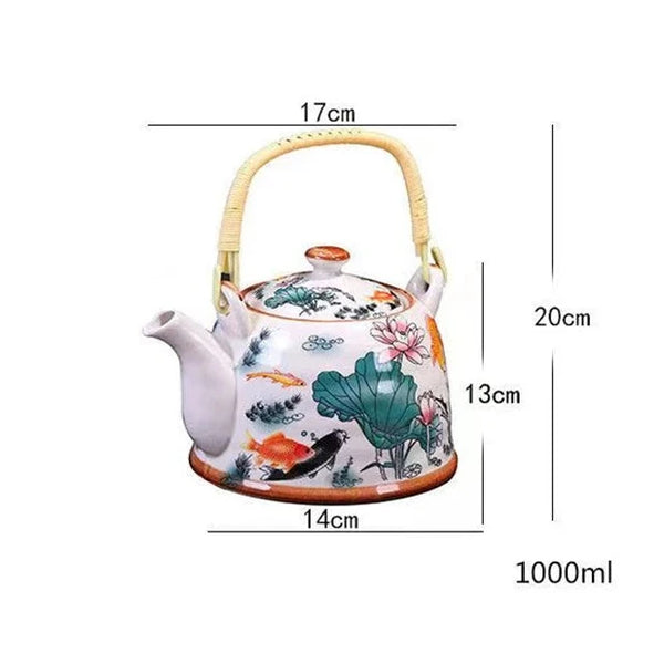 White Painted Porcelain Tea Pot-ToShay.org