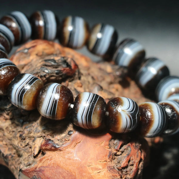 Tibetan Agate Dzi Bracelet-ToShay.org