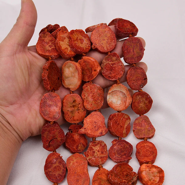Orange Red Coral Beads-ToShay.org