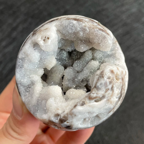 Purple Sphalerite Geode Ball-ToShay.org