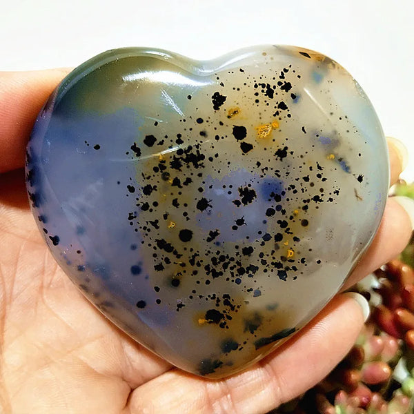 Yellow Moss Agate Heart-ToShay.org