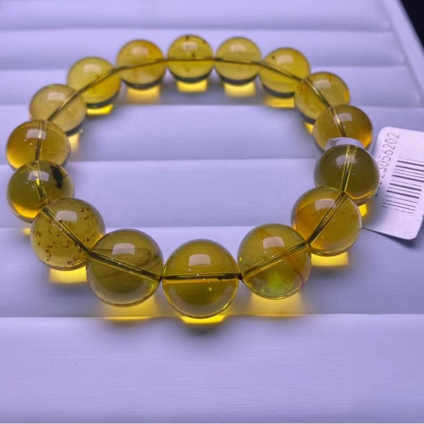 Blue Amber Bead Bracelet-ToShay.org