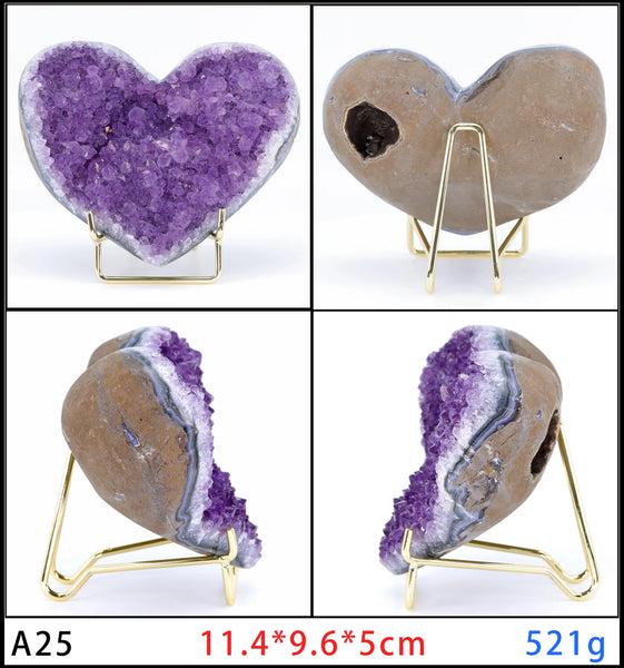 Purple Amethyst Geode Heart-ToShay.org