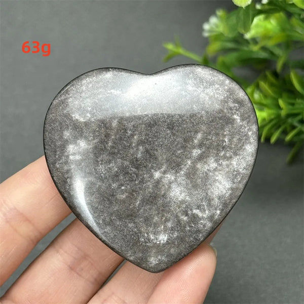 Silver Obsidian Quartz Heart-ToShay.org