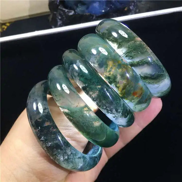 Green Aquatic Agate Bangle-ToShay.org