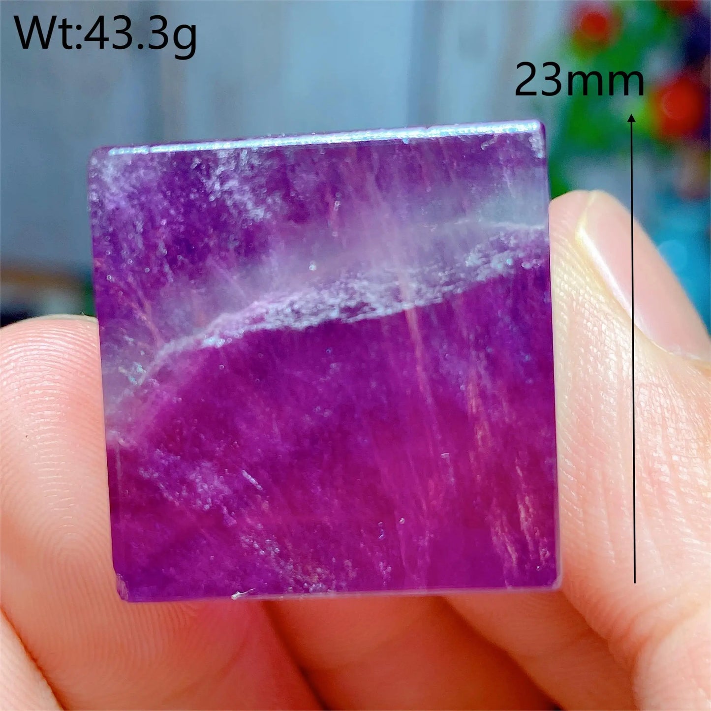 Rainbow Fluorite Cube-ToShay.org
