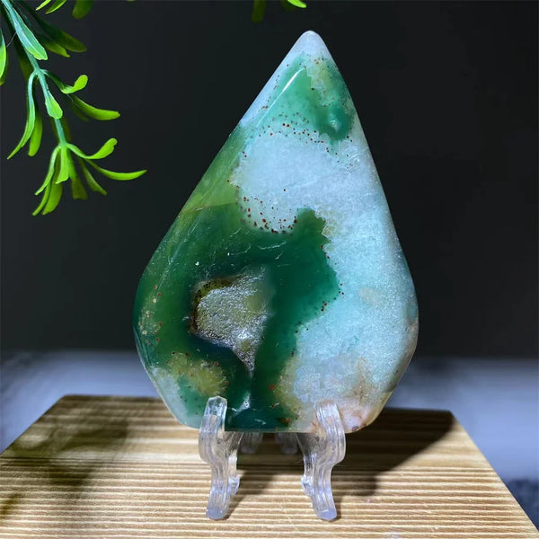 Green Flower Agate Flame-ToShay.org