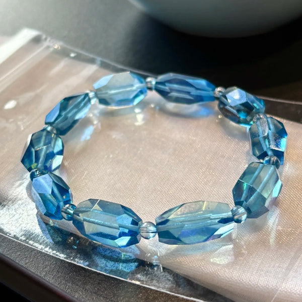 Blue Aquamarine Bracelet-ToShay.org