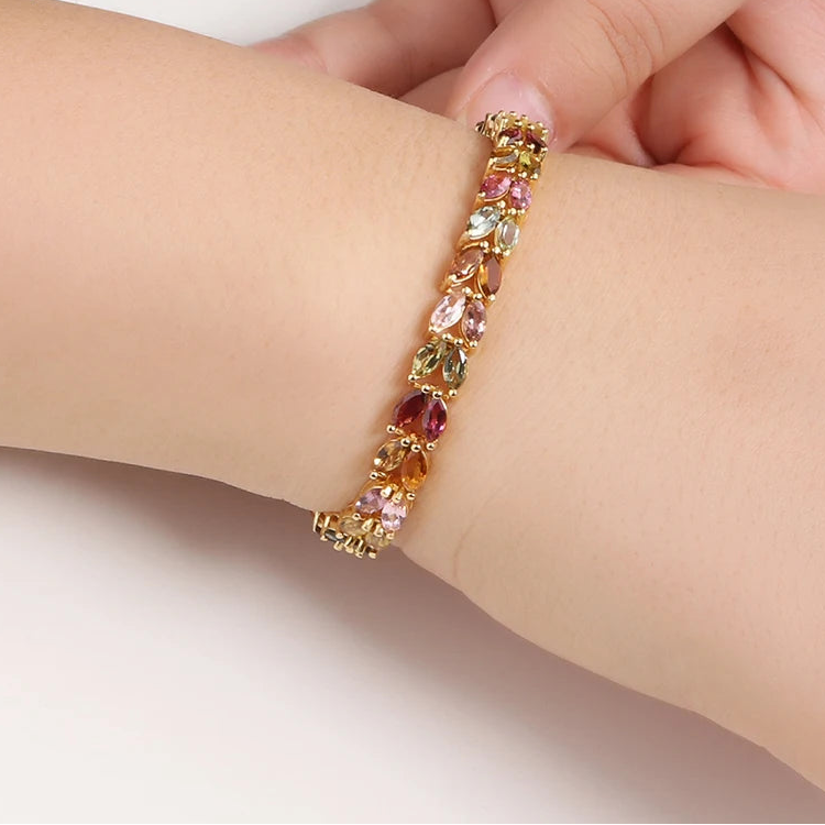 Mixed Tourmaline Bracelet-ToShay.org