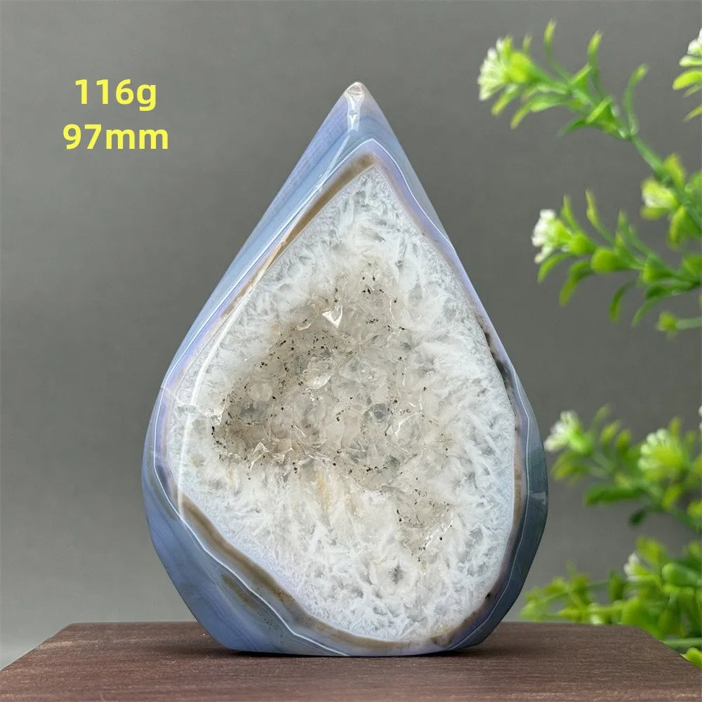 Blue Agate Geode Torch-ToShay.org
